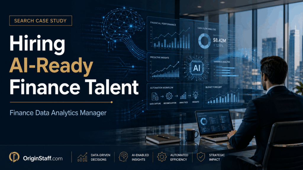 Origin Staffing featured image for hiring AI-ready finance talent and a Finance Data Analytics Manager.
